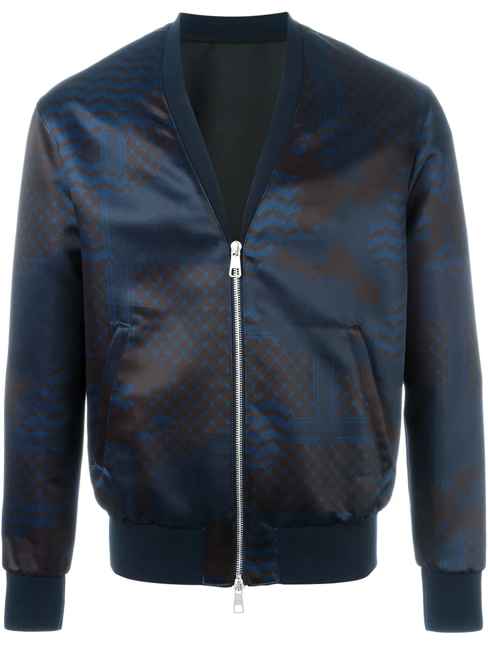 Neil Barrett Bomberjacke mit Print - Blau