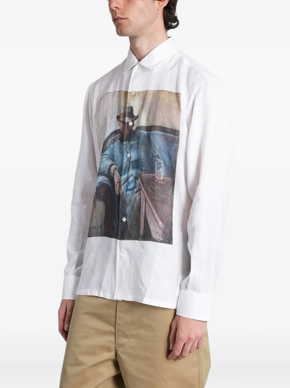  Junya Watanabe Man Hemd Mit Patchwork Design   Nude 