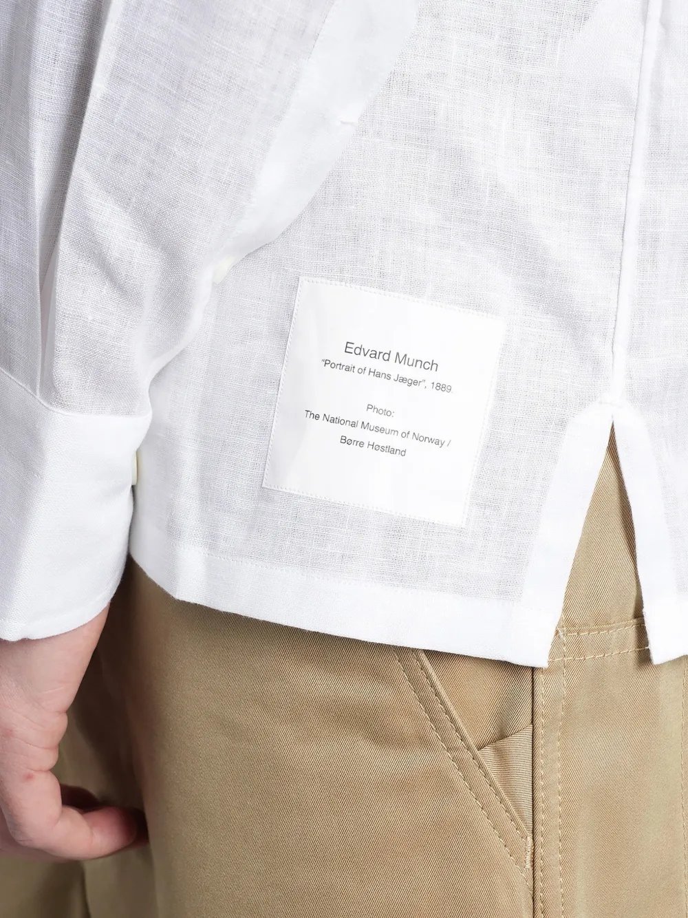 Junya Watanabe MAN patchwork shirt Beige