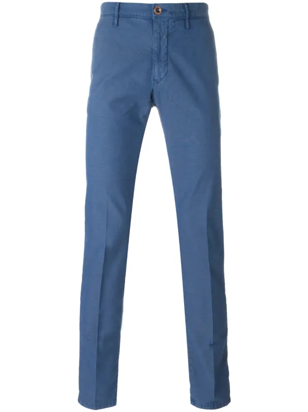 Incotex スリムフィット チノパンツ | ブルー | FARFETCH JP