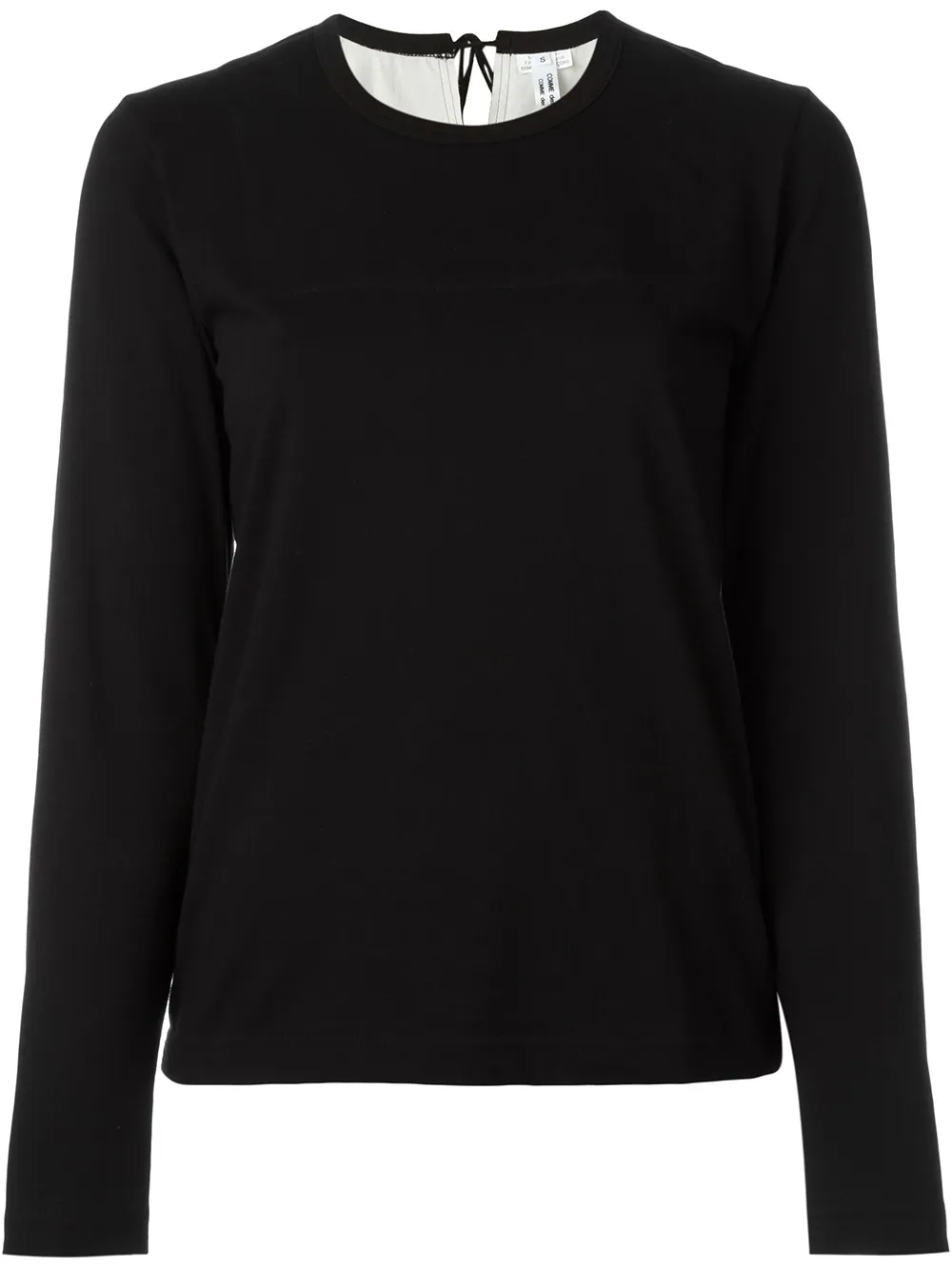 Comme Des Garçons Comme Des Garçons tie fastening longsleeved T-shirt - Nero