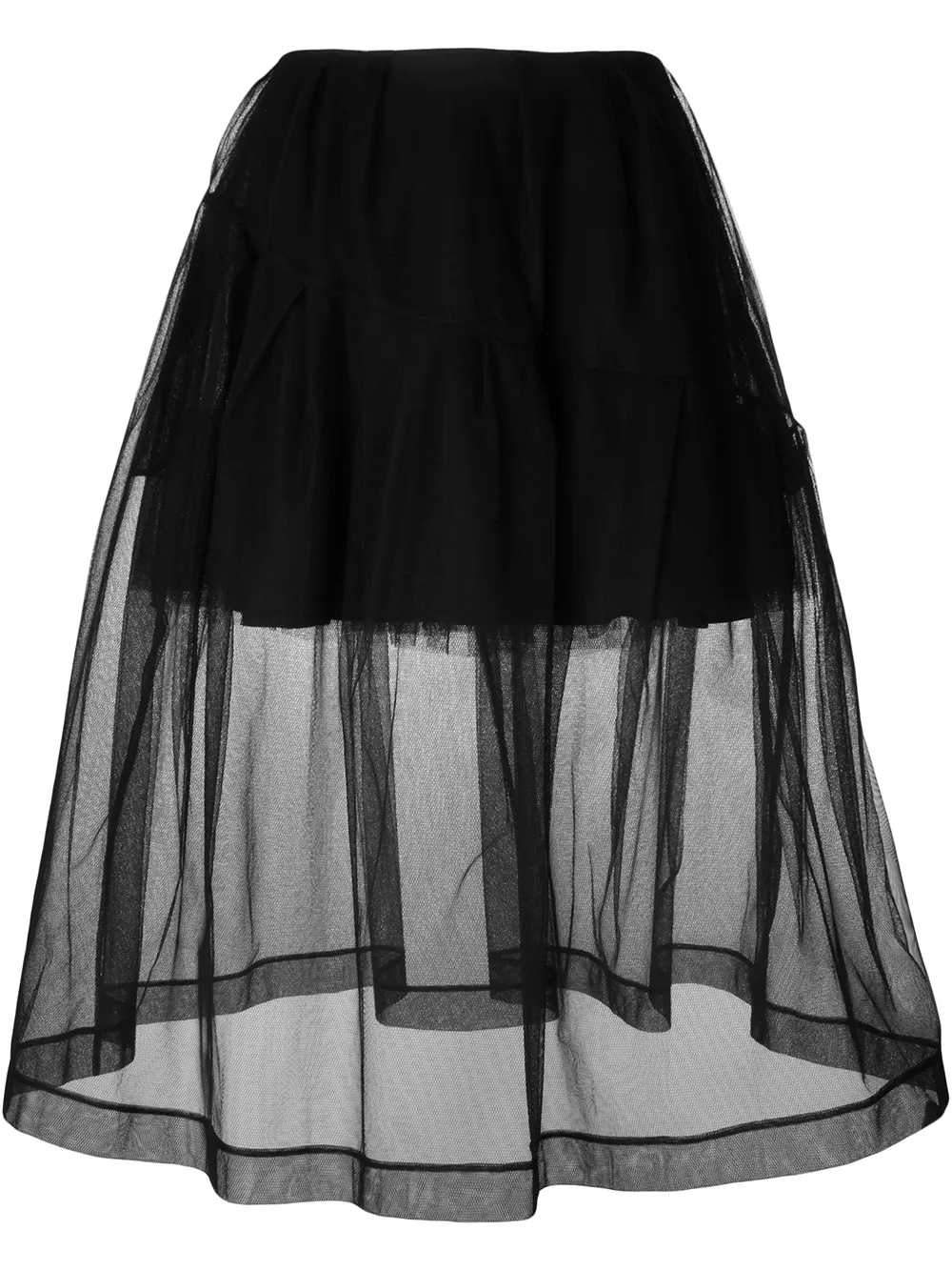 中长薄纱半身裙