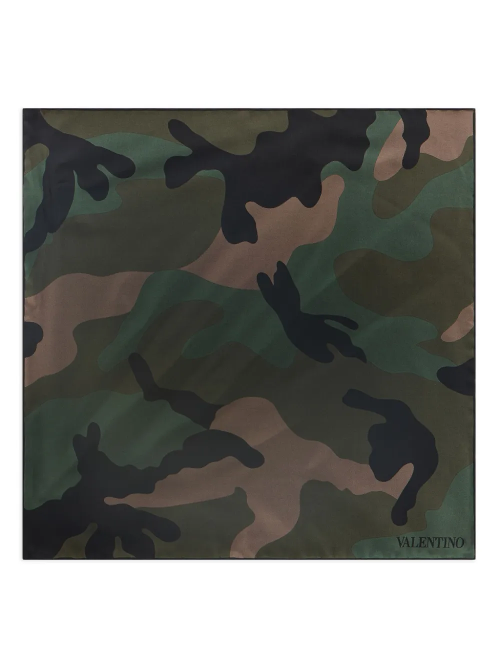 Valentino Garavani camouflage-print pocket square | Green | Image 1