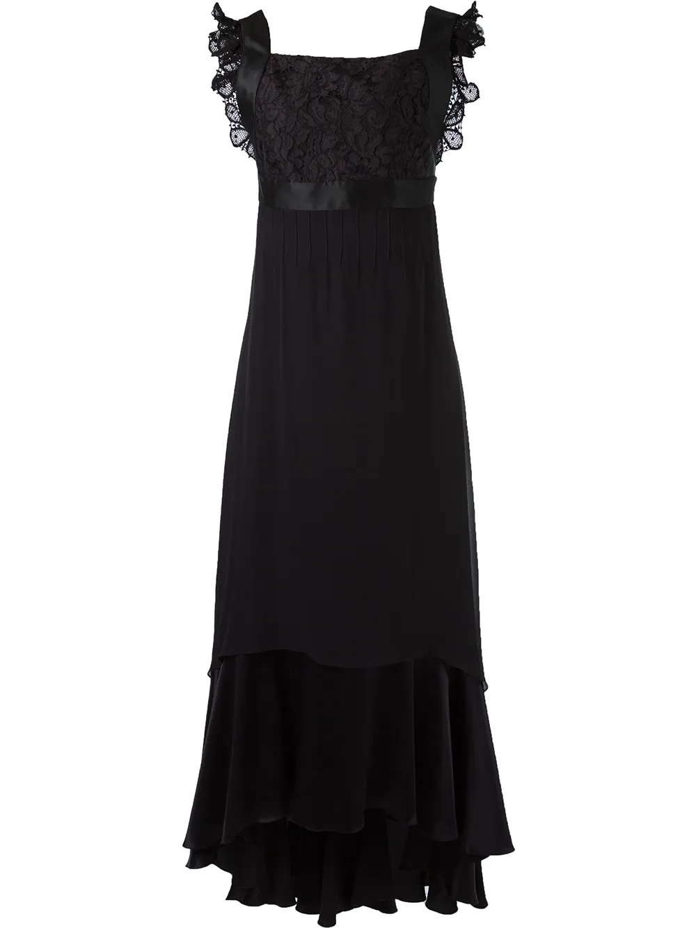 Martha Medeiros Long Evening Dress In Black