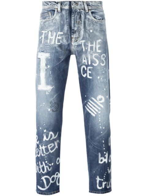 Iceberg Quote Detail Jeans - Farfetch