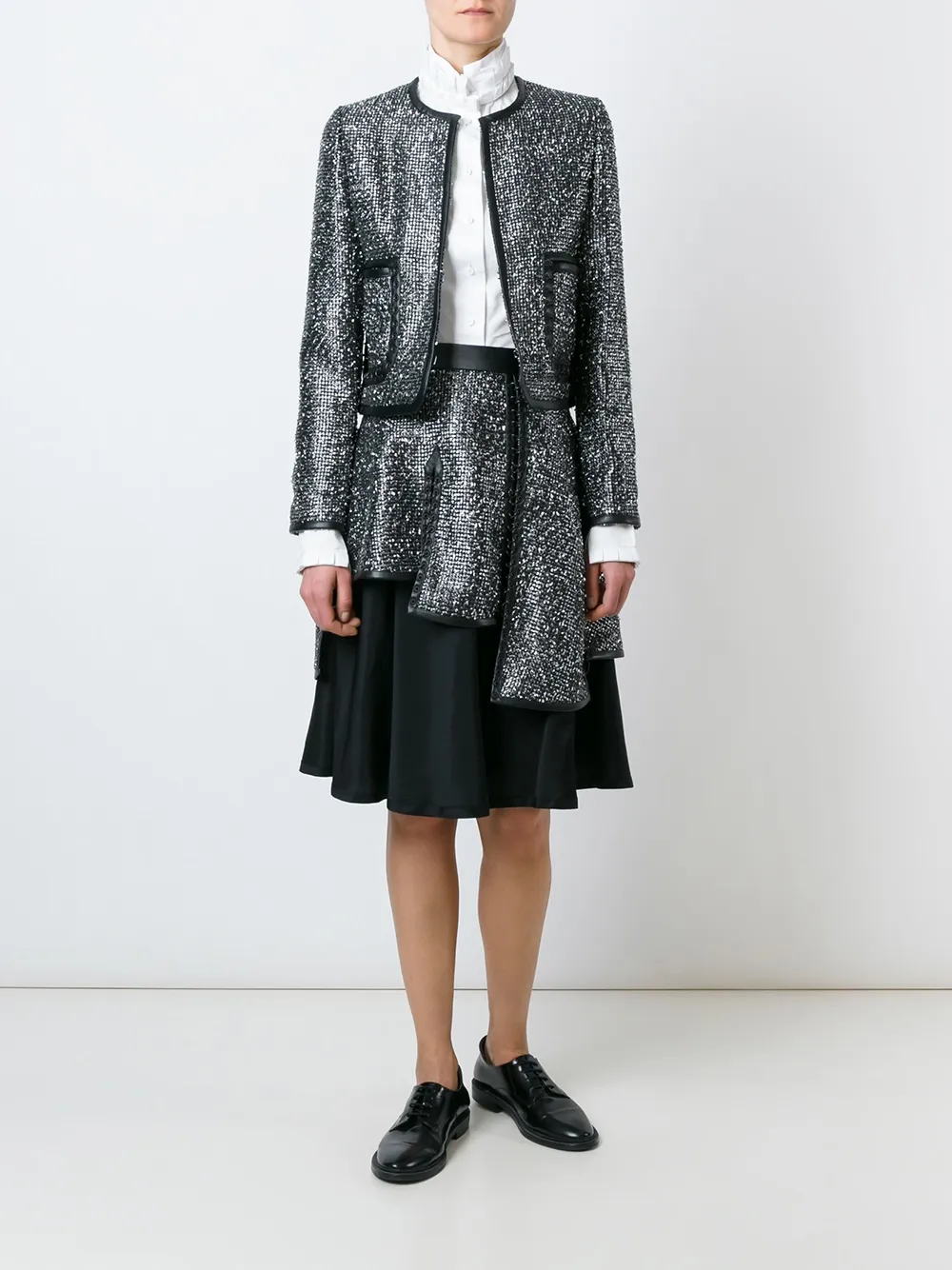  Noir Kei Ninomiya Shimmering Jacket - Metallic 