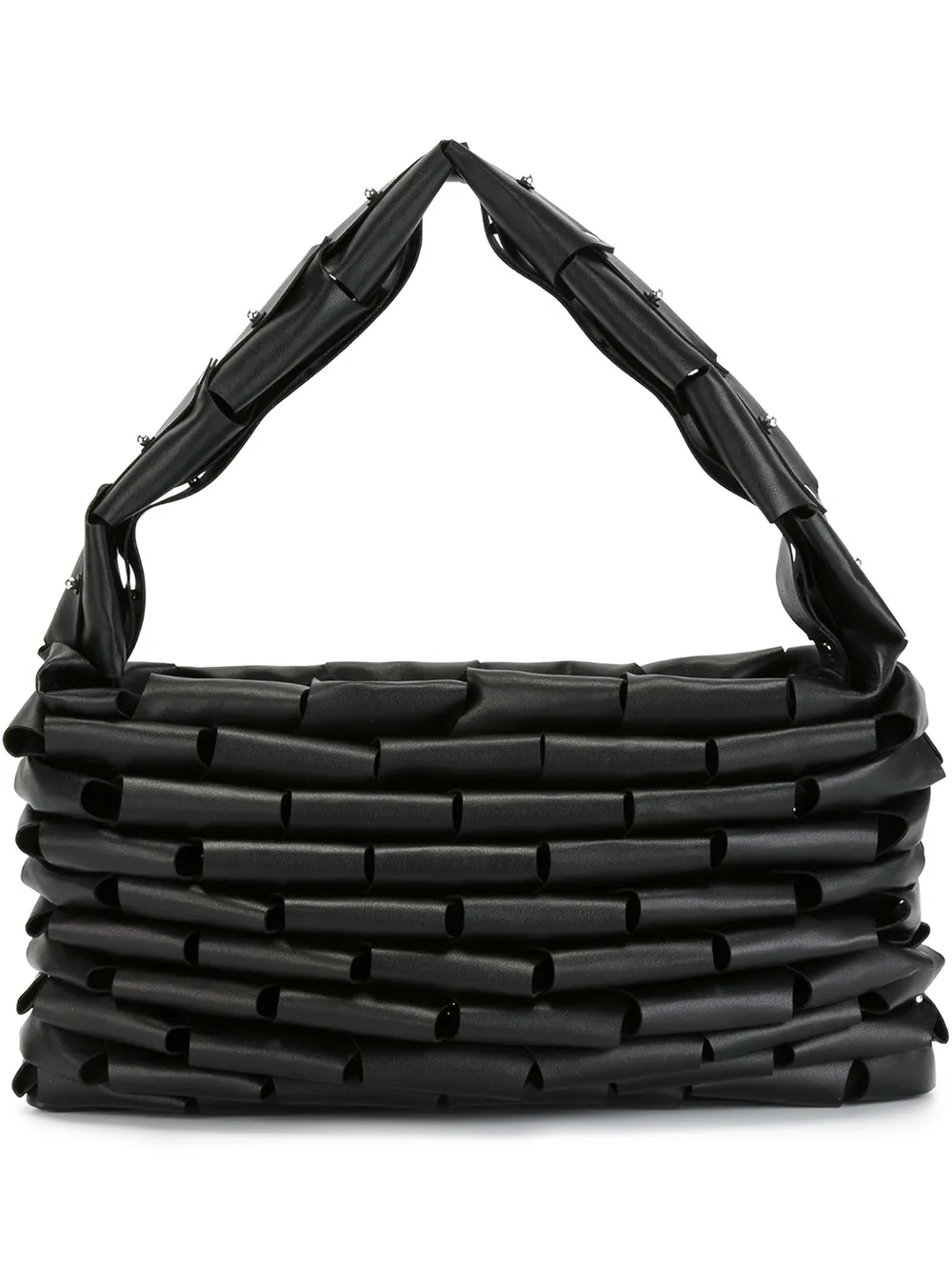 Noir Kei Ninomiya pleated shoulder bag - Black