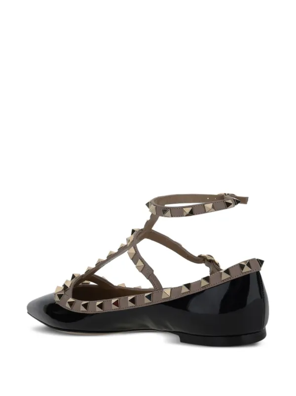 Valentino Garavani Rockstud Ballet Flats Black FARFETCH
