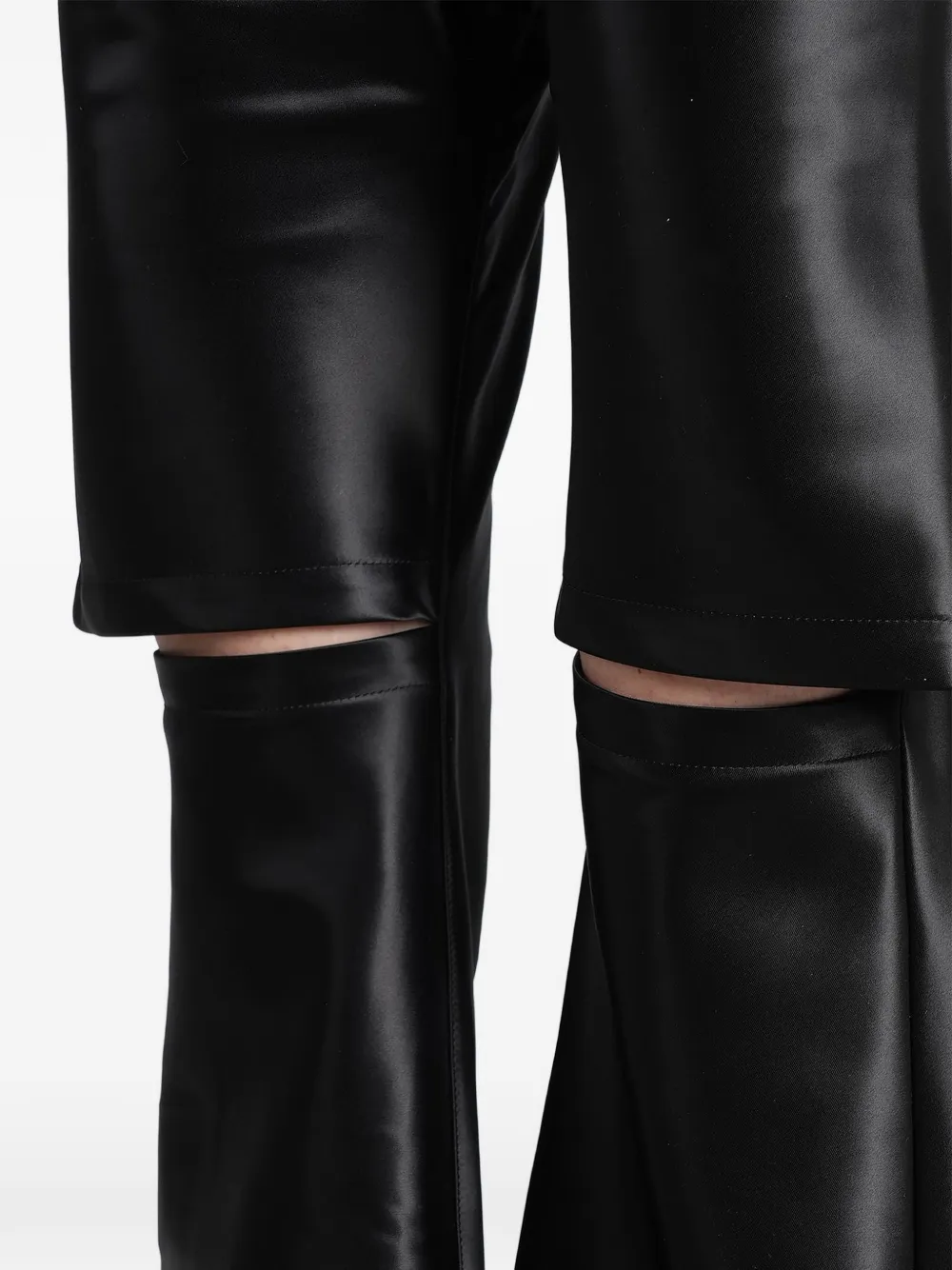 Junya Watanabe embossed cropped trousers Zwart