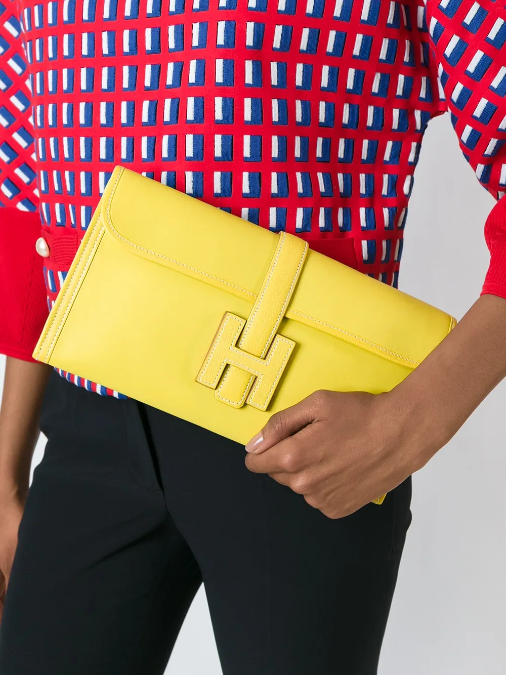 Hermès Embossed Logo Clutch Farfetch