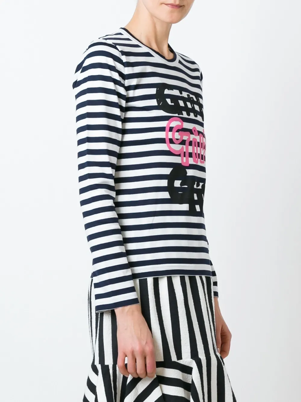  Comme Des Garçons Girl 'girl' T Shirt Mit Print   Weiß 