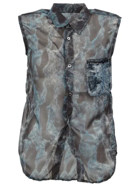 Comme Des Garçons front pocket see-through top