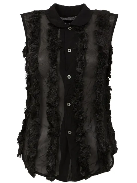 Comme Des Garçons textured see-through top