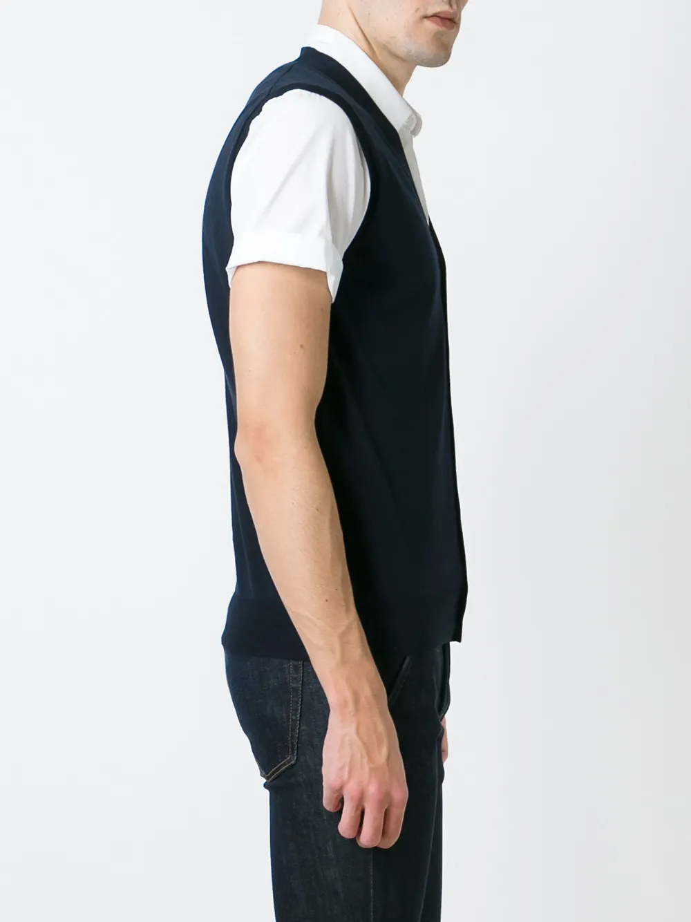 Paolo Pecora buttoned vest Blauw