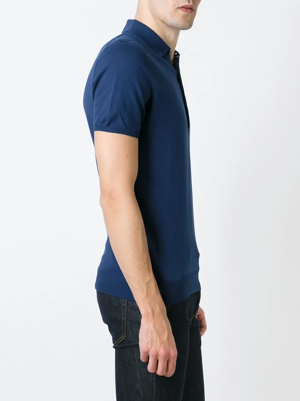 Paolo Pecora knit polo shirt Blauw