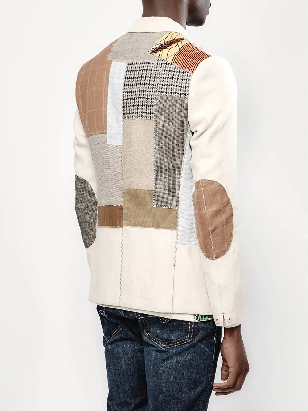 Junya Watanabe MAN patchwork blazer Beige