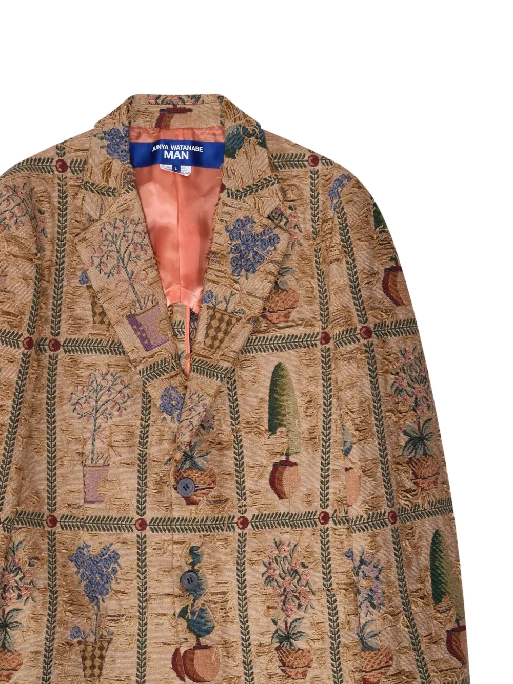 Junya Watanabe Man Sakko Mit Patchwork Design   Nude 