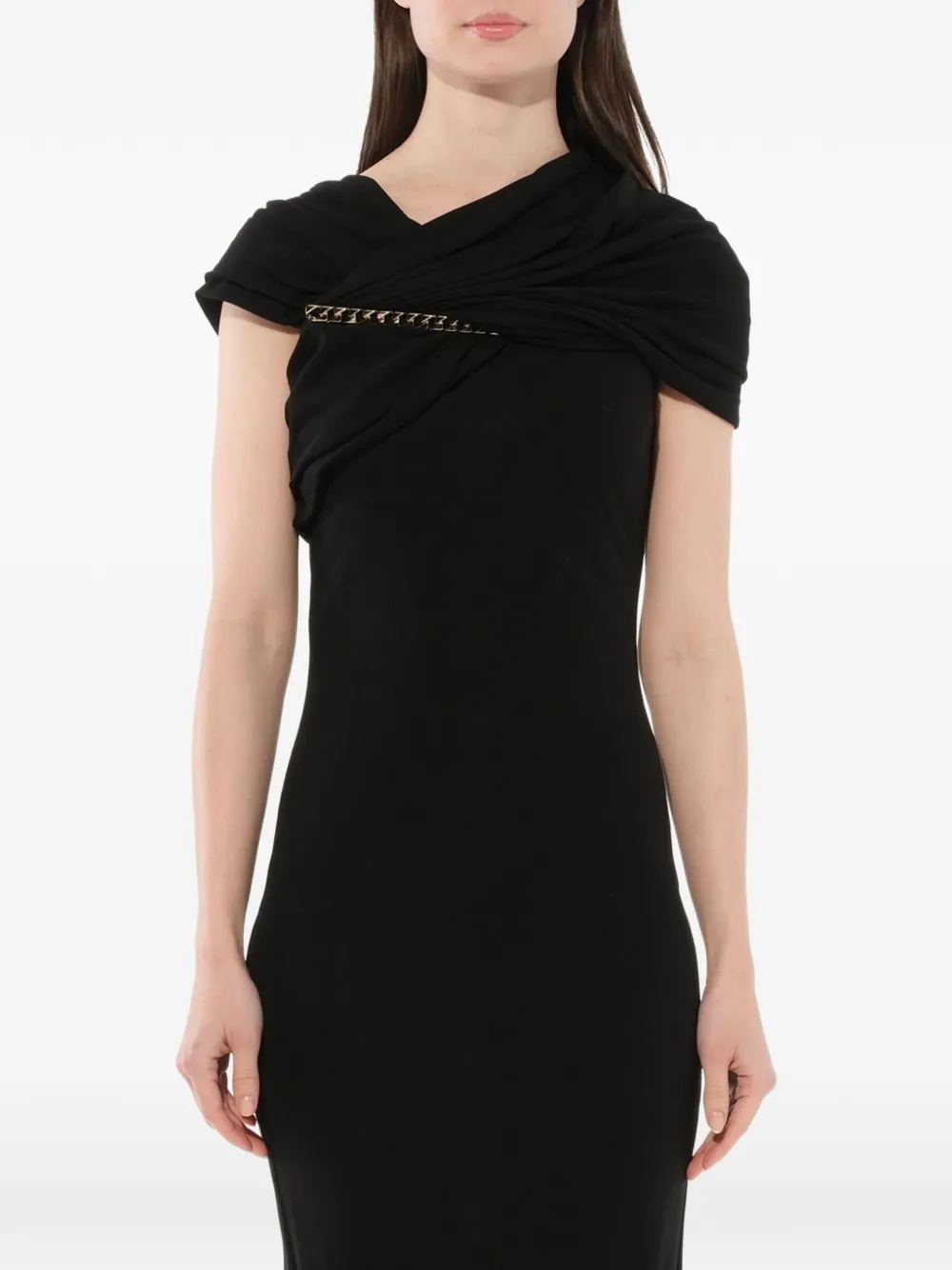 Givenchy asymmetric wrap dress - Black