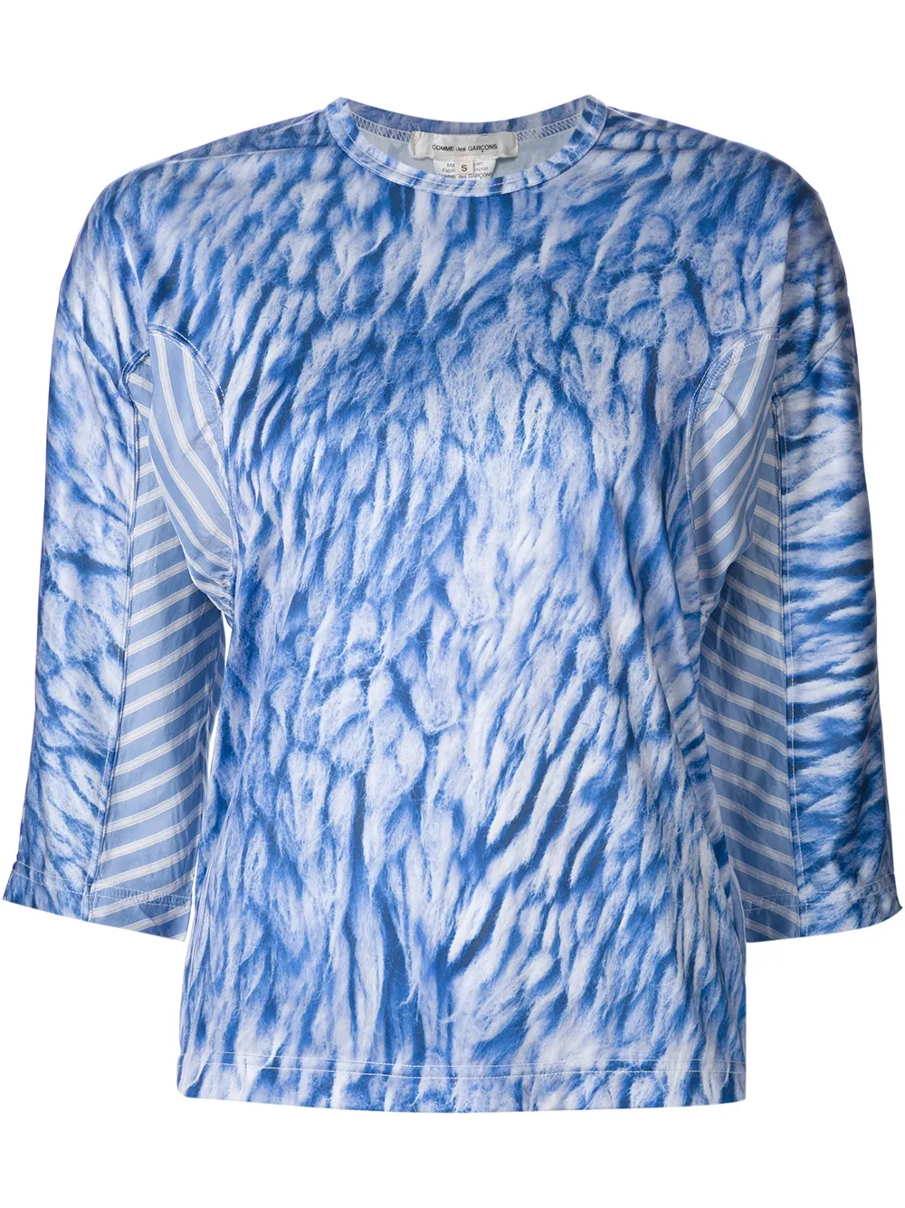 Comme Des Garçons abstract print blouse - Blu