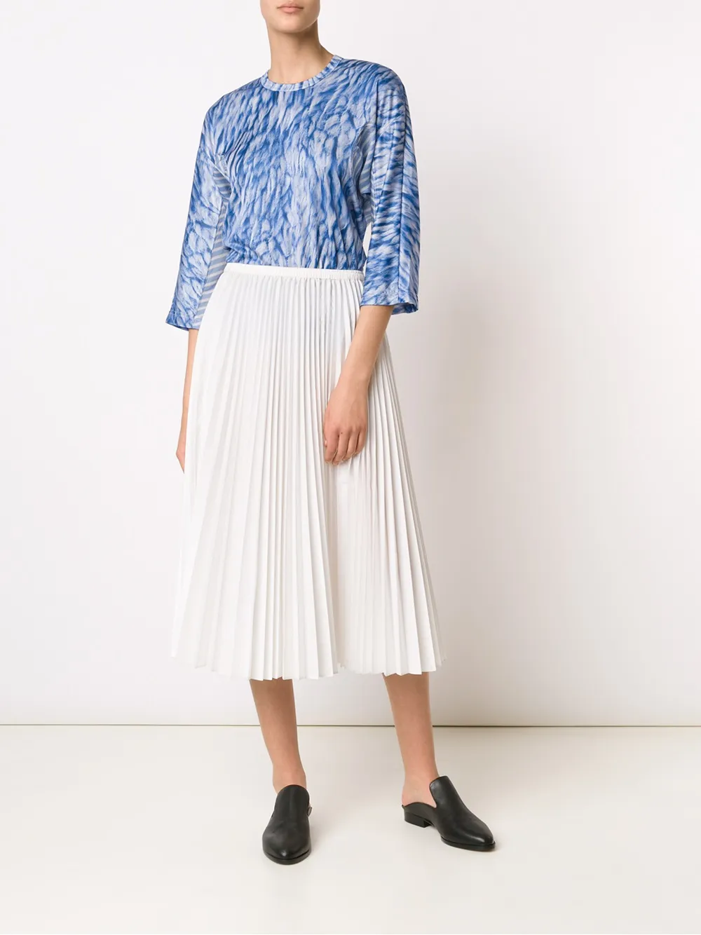 Comme Des Garçons abstract print blouse Blauw