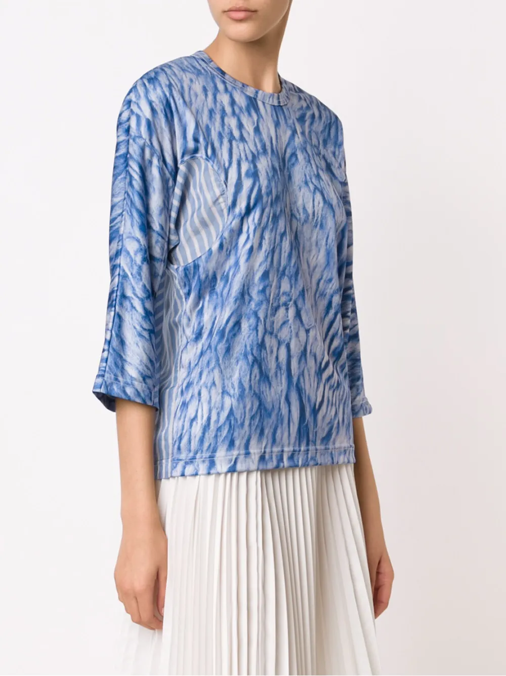 Comme Des Garçons abstract print blouse Blauw