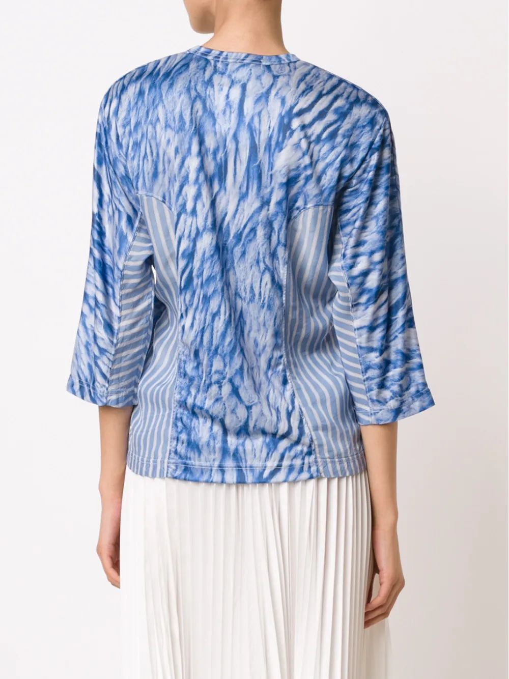 Comme Des Garçons abstract print blouse Blauw