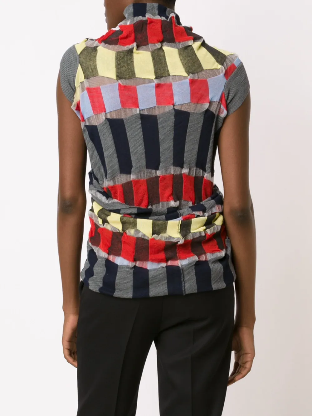 Junya Watanabe strap wrap sleeveless top Grijs