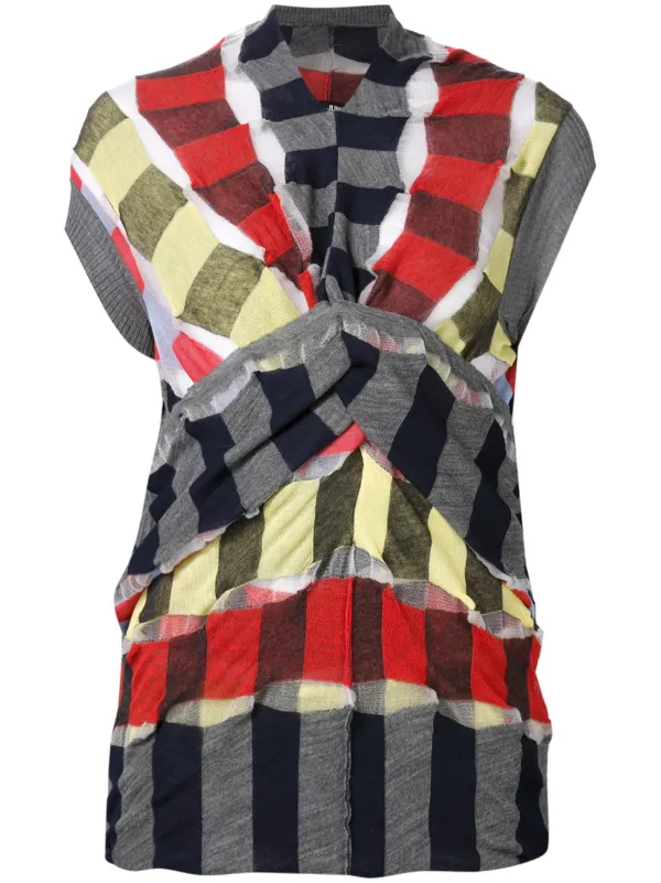 Junya Watanabe Strap Wrap Sleeveless Top in Grey