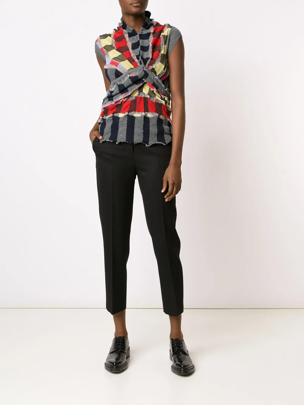  Junya Watanabe Top In Wickeloptik   Grau 