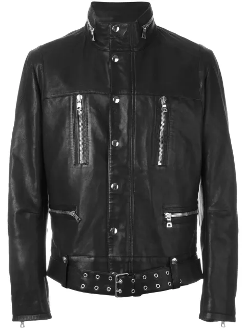 Balmain ベルト付きライダースジャケット