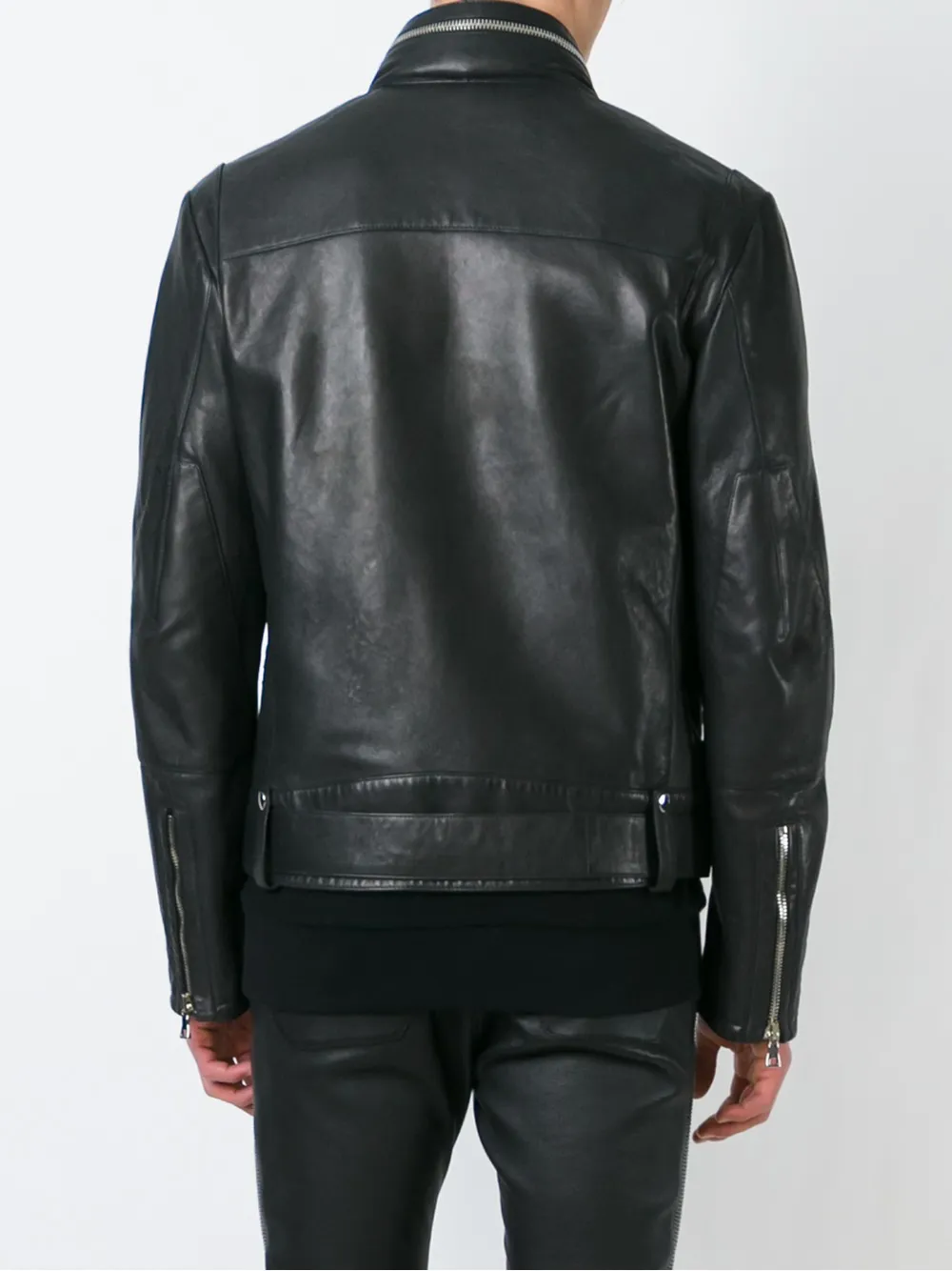 Balmain belted waist jacket Zwart