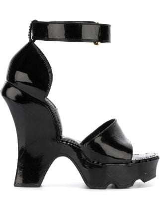 louis vuitton heels black chunky