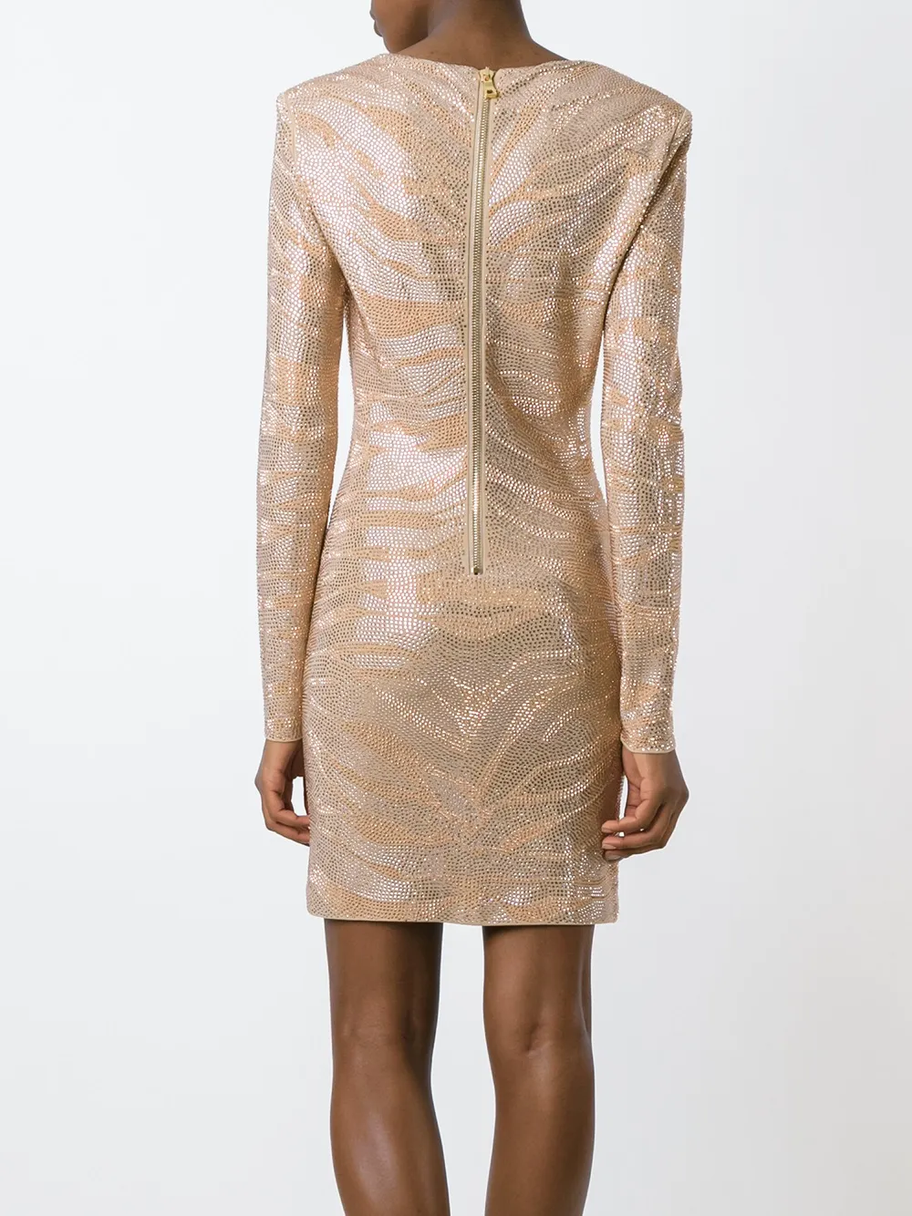 Balmain zebra glitter dress Beige