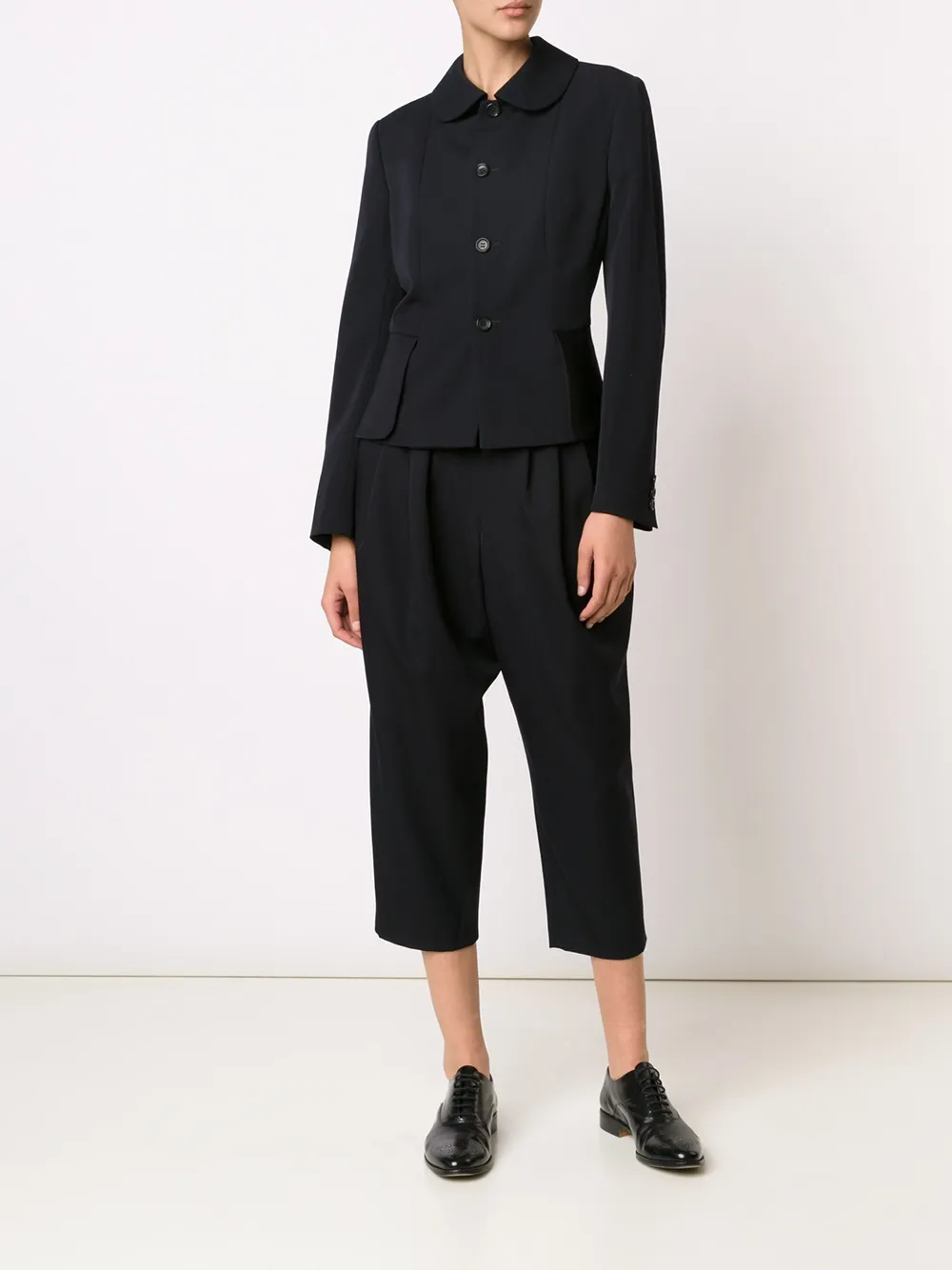  Comme Des Garçons Comme Des Garçons Cropped Tailored Trousers - Blue 