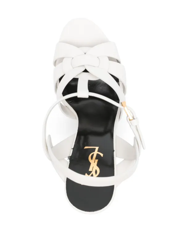 Ysl white sandals discount