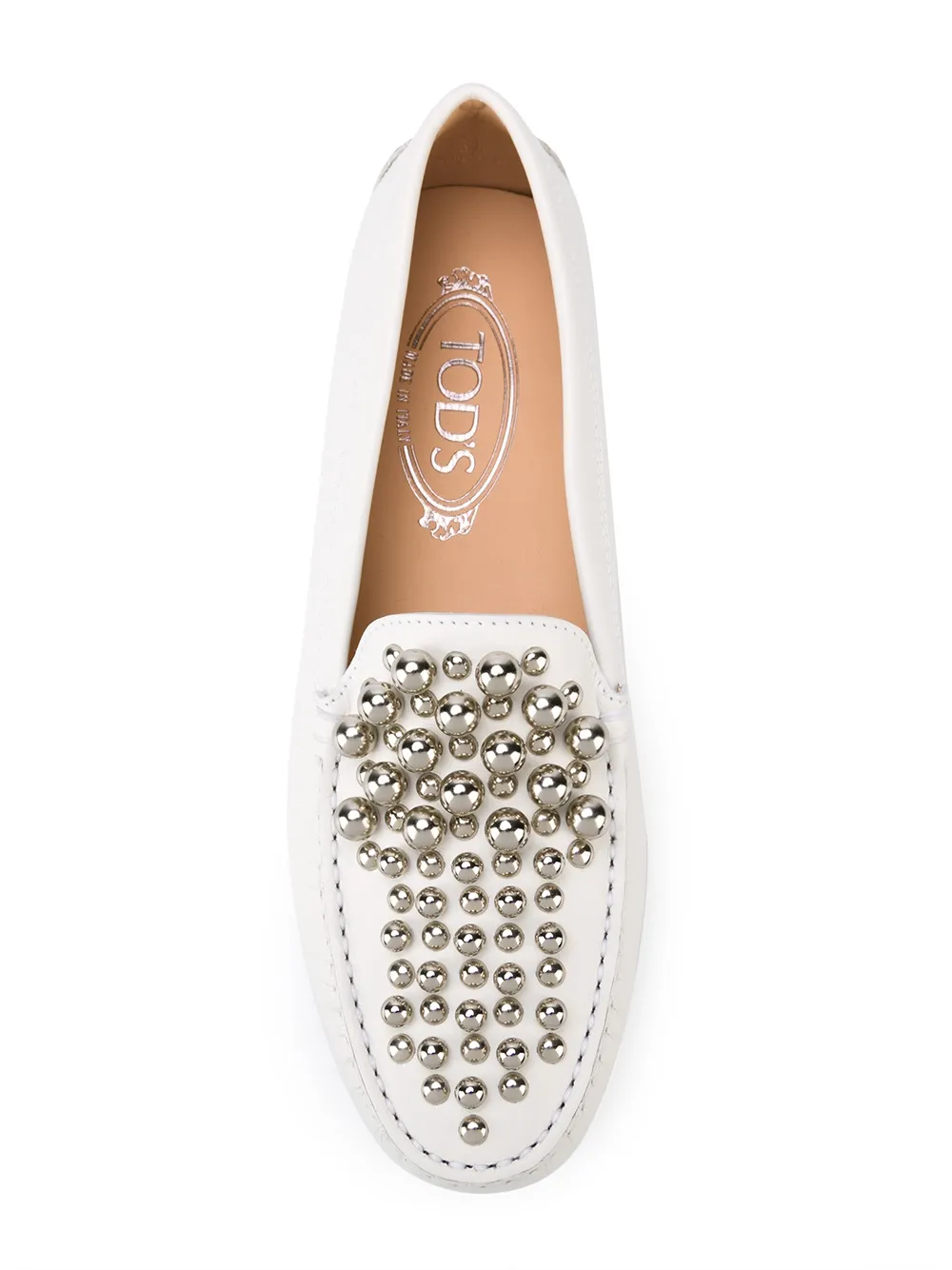 Tod's studded loafers Wit