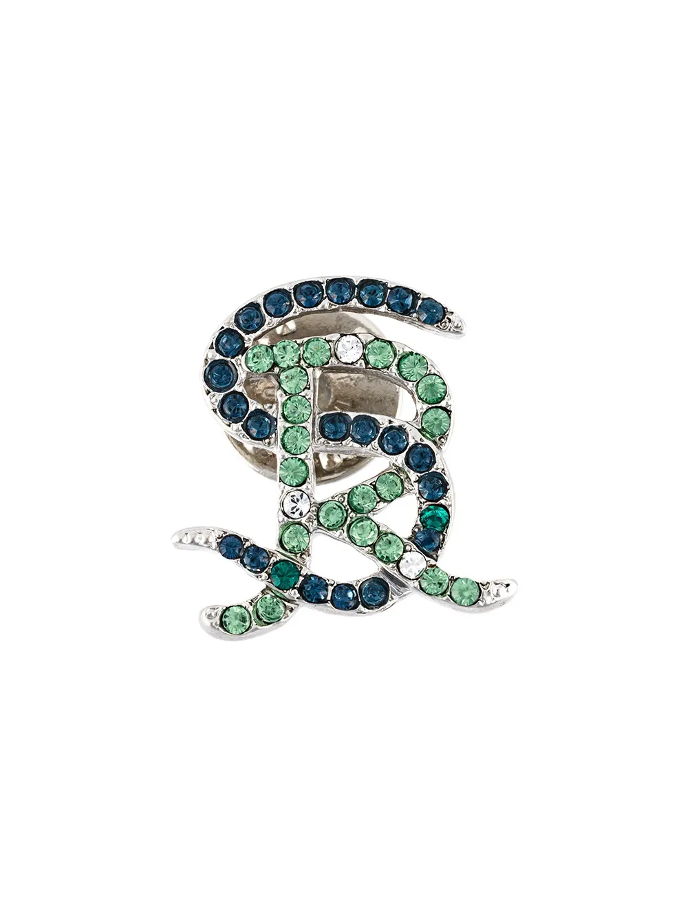Sonia Rykiel embellished logo pin | Green | Image 1