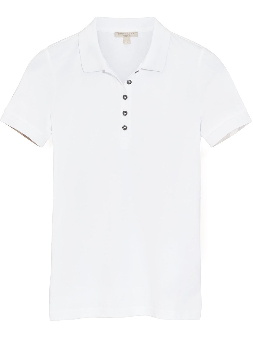 Burberry Check Trim Stretch Cotton Piqué Polo Shirt - Farfetch