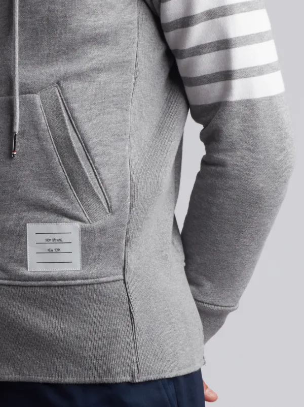 Full Zip Hoodie With Engineered 4-Bar Stripe