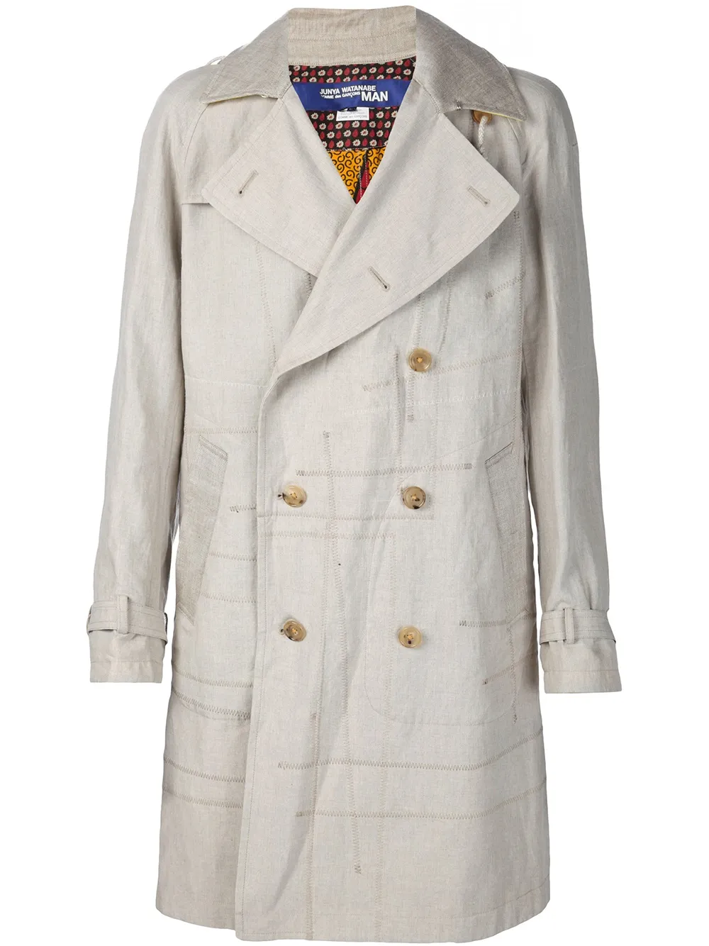Junya Watanabe MAN exposed seam trench coat - Toni neutri