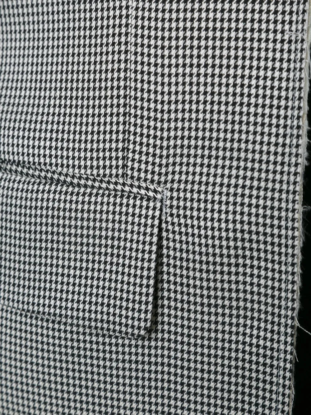 houndstooth raw edge blazer