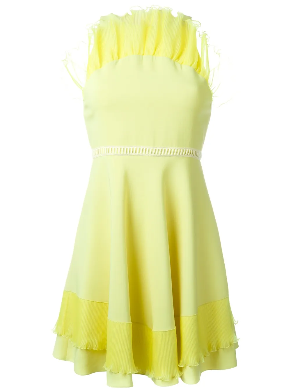 Giamba ruffled cady mini dress - Giallo