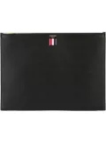 Thom Browne large zipper laptop holder - Black