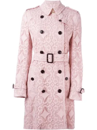 pink burberry trench