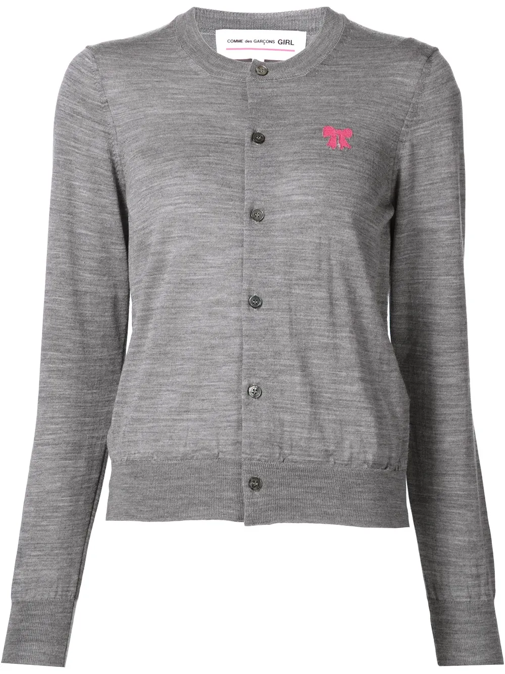 Comme Des Garçons Girl ribbon detail cardigan - Grey