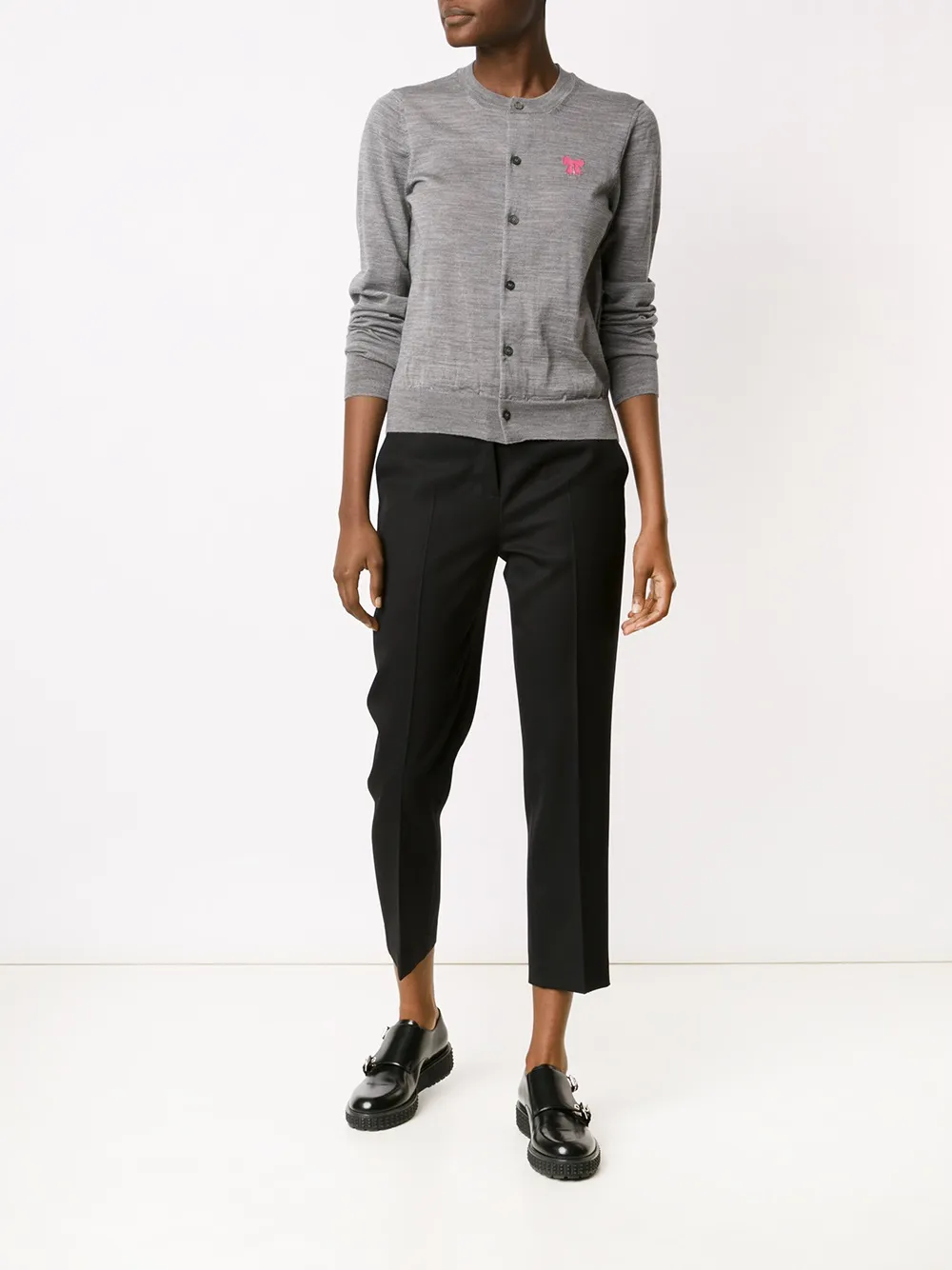 Comme Des Garçons Girl ribbon detail cardigan Grijs