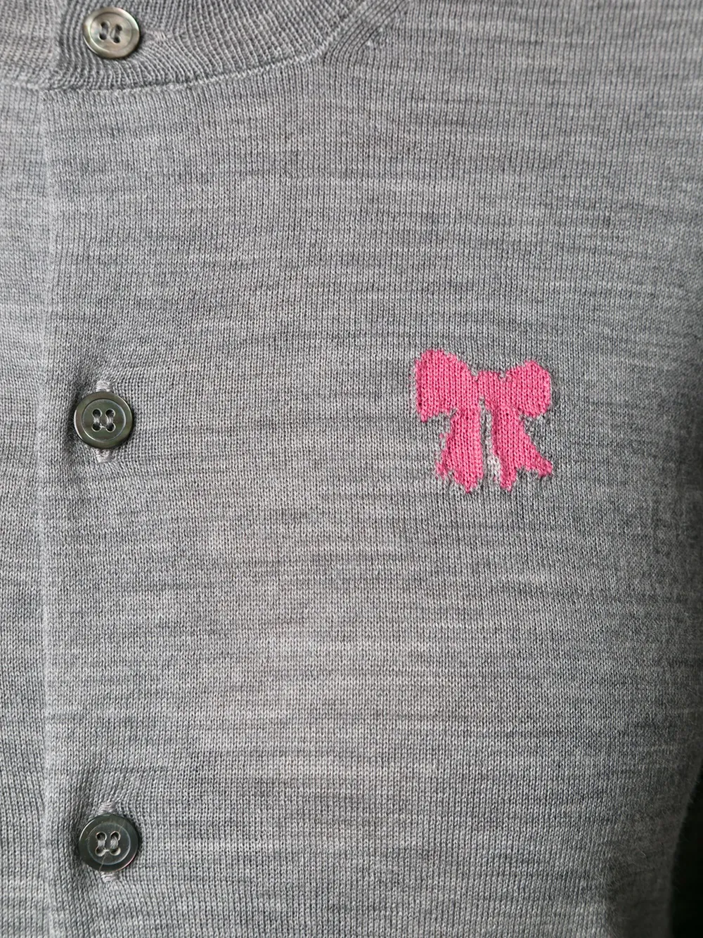 Comme Des Garçons Girl ribbon detail cardigan Grijs