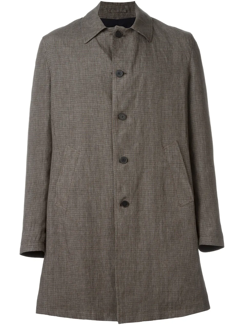 Lardini single breasted checked coat | Brown | Image 1