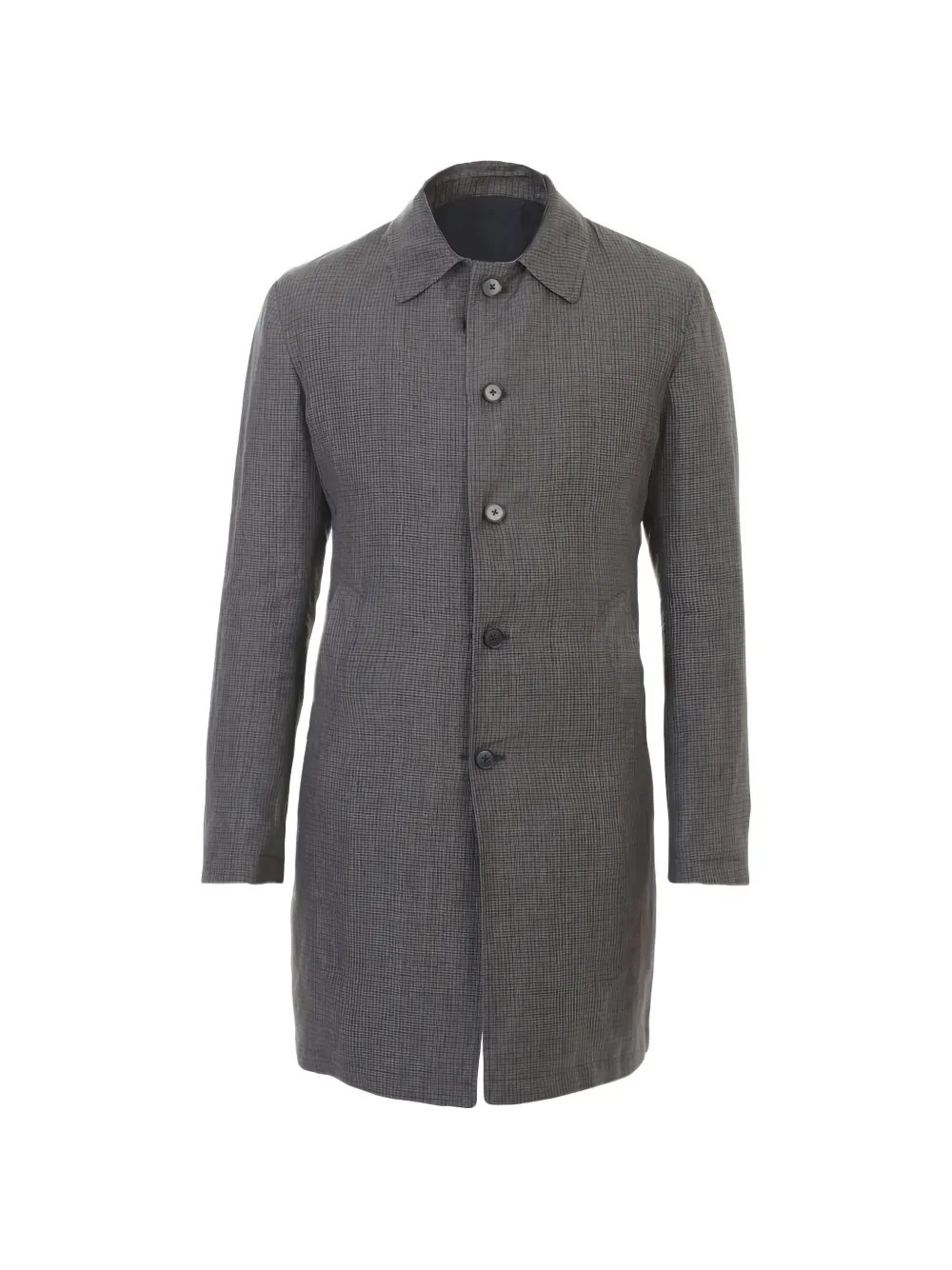 Lardini single breasted checked coat - Marrone