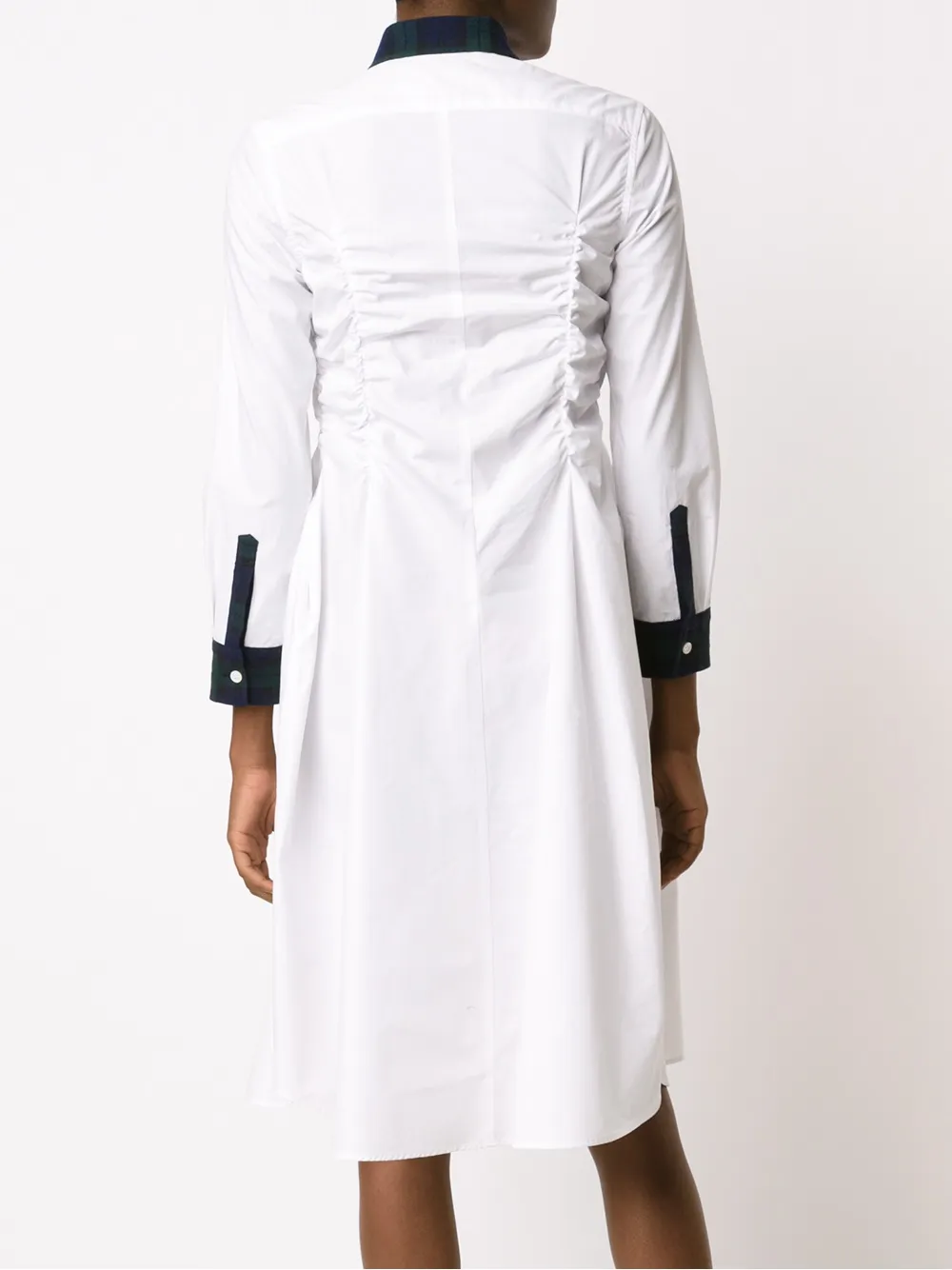 tartan trim shirt dress